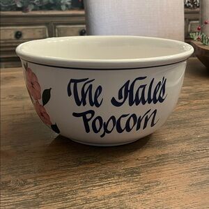 Vintage White Popcorn Bowl
